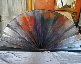 Fan furniture in paper and wood entirely handmade