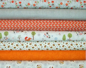 Gentle Forest Fat Quarter Bundle of 7 NO Panel by Tea & Sympathy for Studio E