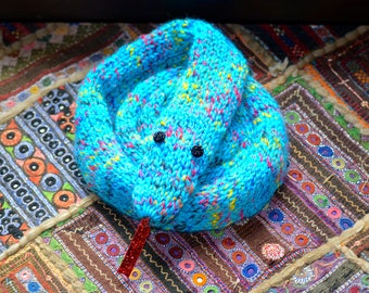 Snake Scarf long skinny multicolored serpent scarf quirky handmade gift for snake lovers