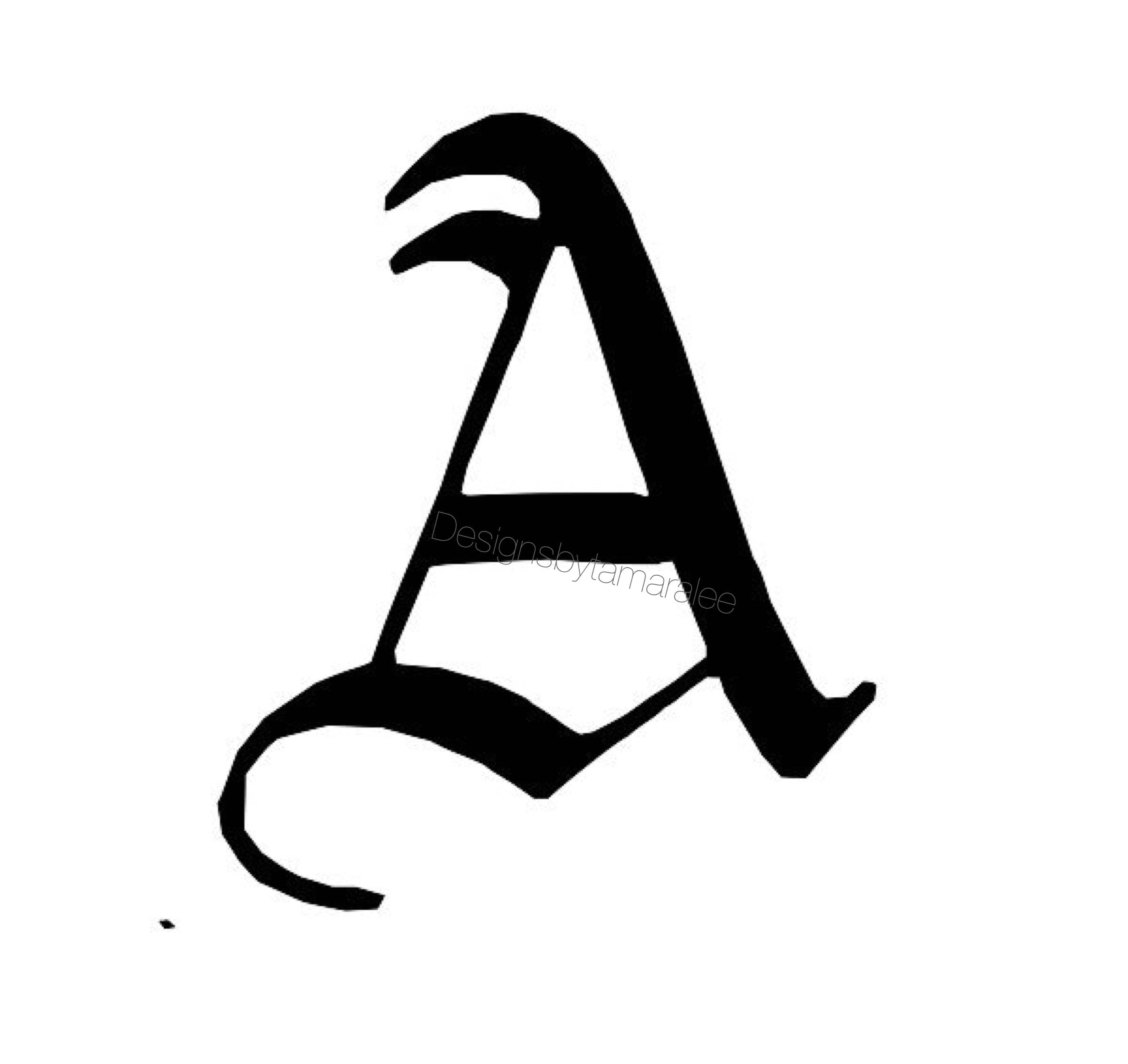letters in old english font n