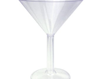 Plastic Large Martini Glass Disposable Cup, 9-Inch