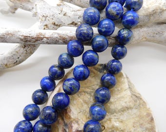 Pearls round lapis lazuli stone semi precious different dimensions