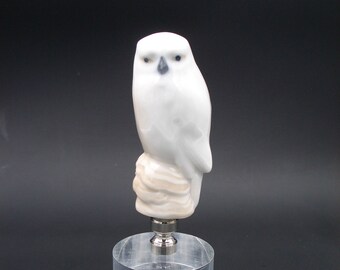 Custom Lamp Final Featuring a Genuine Royal Copenhagen Owl