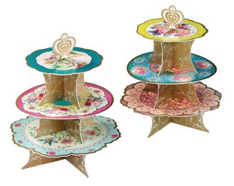 Truly Scrumptious Cake Stand, Vintage Floral Design, Tea Party, Birthday, Baby Shower, Bridal Shower, Wedding, Engagement, Tableware