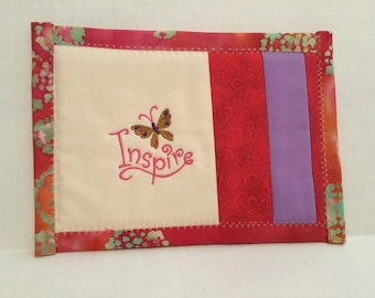Mug Rug, Snack Mat, Mini Placemat, Coaster, 9 x 6 inches