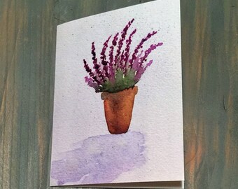 Lavender Watercolor Note Card