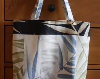Linen Patchwork Tote Bag