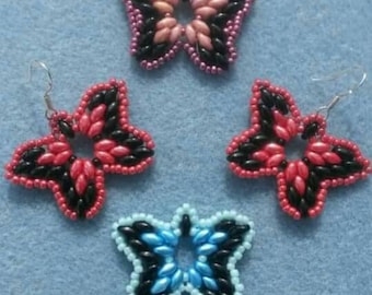 Superduo butterflies PDF tutorial pattern
