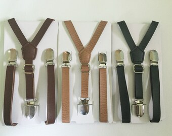 Rustic Skinny Suspenders Wedding Groomsmen Suspenders Groomsmen Vintage Skinny Brown Leather Suspenders Mens Rustic Wedding Suspenders Boys
