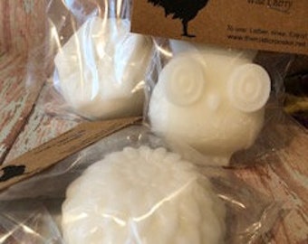 Shaped soap made with goat's milk