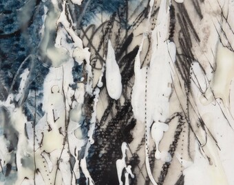 Original Abstract Encaustic on Paper
