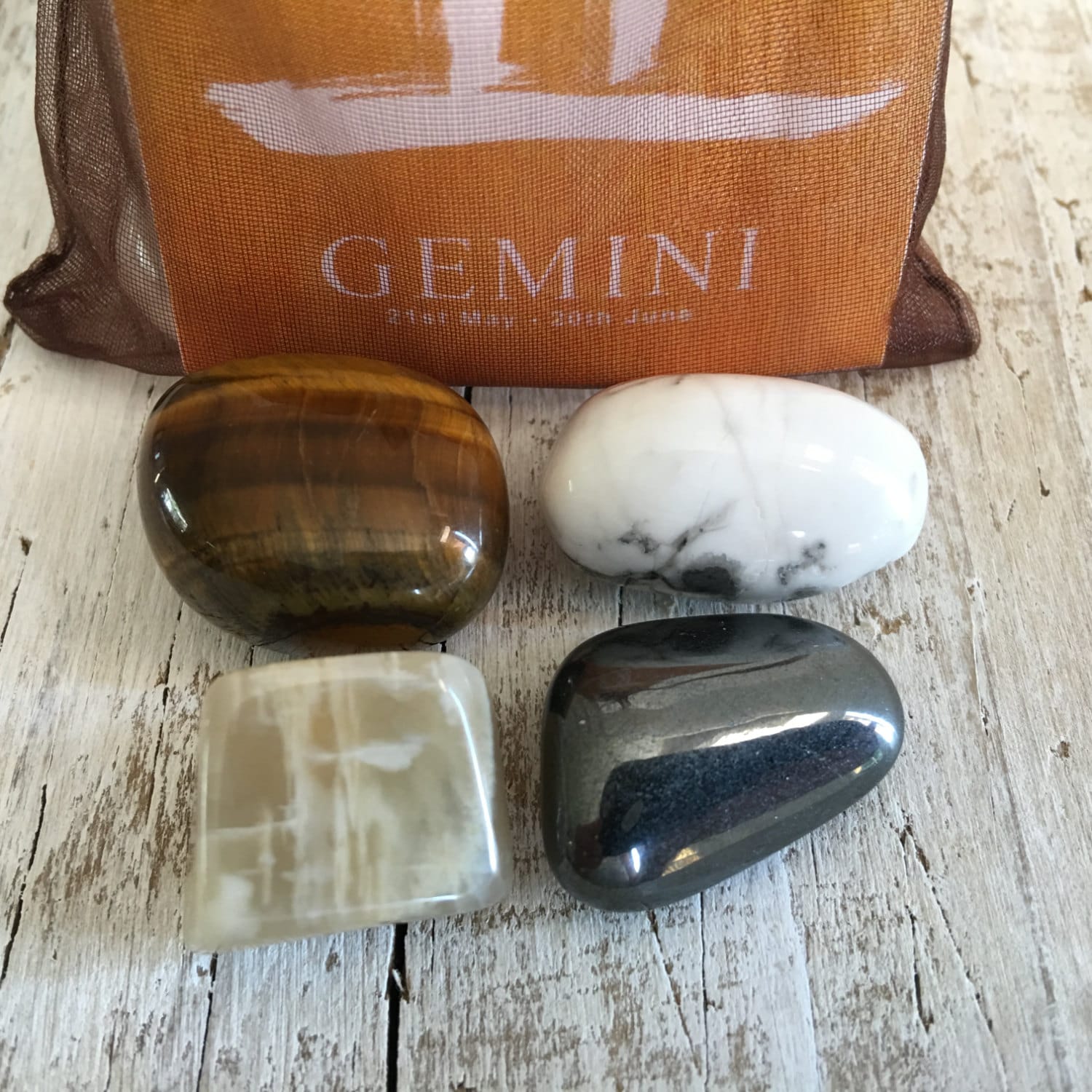 GEMINI Zodiac Stone Set Horoscope Zodiac Kit Crystal