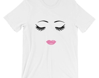 Eyelash Lips Fashion T-shirt Summer Tee