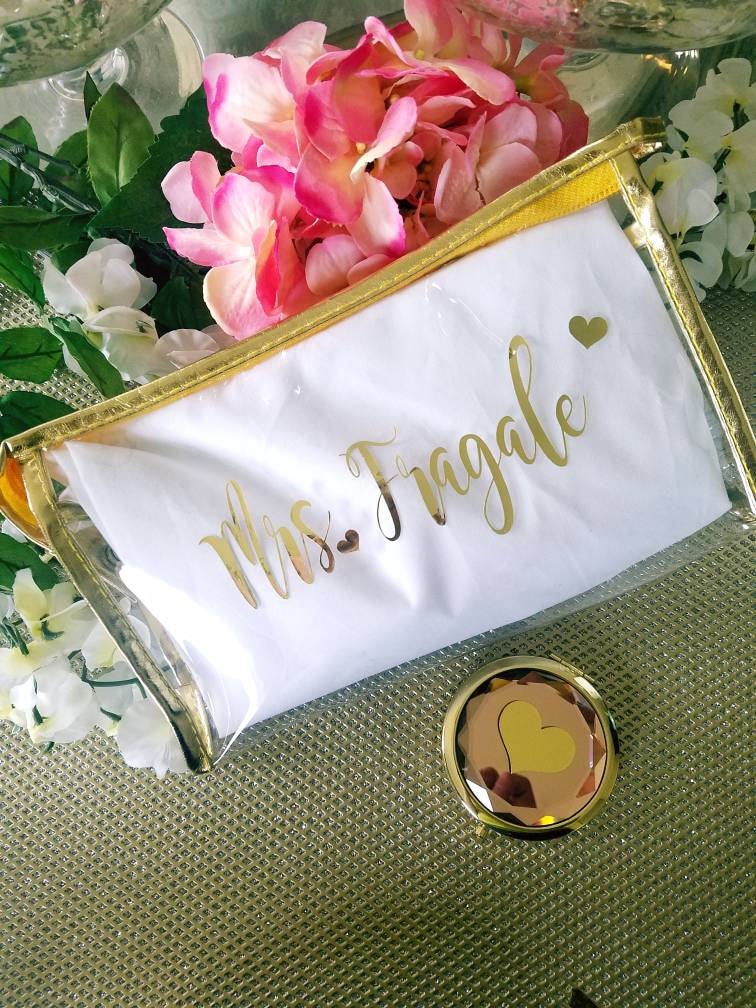 bridesmaid cosmetic bag makeup bagbridesmaid giftbride