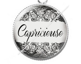 Whimsical resin cabochon pendant