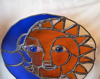 Sun and Moon Stained glass