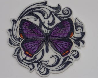 Butterfly Iron-on Patch. Embroidered Patch. Sew-On Patch.