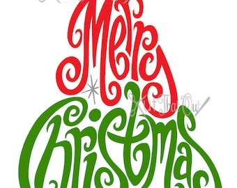 EXCLUSIVE Merry Christmas Tree SVG and DXF File