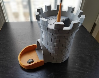 Dice tower, 3D printed, dice roller, dice tray, dnd dice box, dungeons and dragons, dnd accessory, pathfinder, rpg