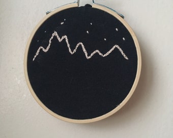 Mountain Embroidered Wall Hanging