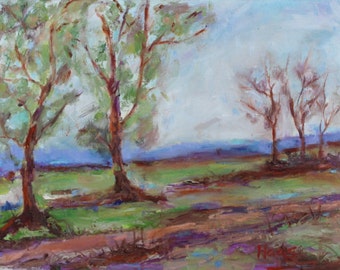 Original Oil Painting Landscape Original Artwork Wall Art Hanging Fairfield Suisun Valley Vacaville CA California Plein Air Artist USA Made