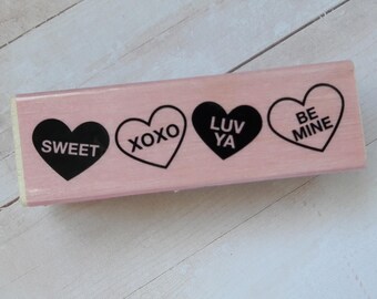 Valentine's Day Wood Mounted Rubber Stamp Scrapbooking/Paper Craft Supplies