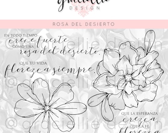 Rosa del Desierto Digital Stamps