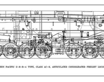 Steam Locomotive Charts & Drawings by LocomotiveCharts on Etsy