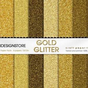 Gold scrapbook paper | Etsy