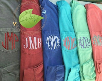 Long Sleeve Comfort Colors 4410, Long Sleeve Pocket Tee, Monogrammed Long sleeve, Monogrammed Comfort Colors, Pocket Tee