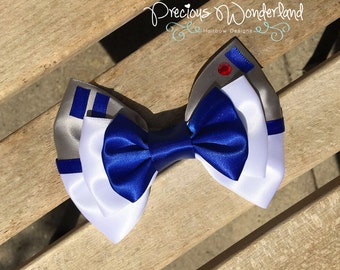 Blue Droid Inspired Hair Bow