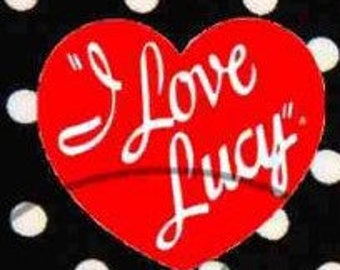 Custom Made Round Stickers I love Lucy Inspired Stickers ~ Hershey's Kisses, Made with Any Name 0647