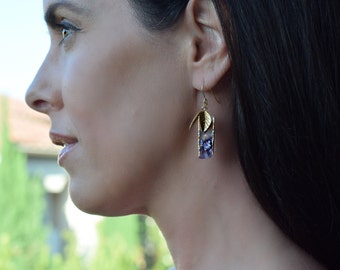 gift for her Amethyst earrings purple gemstone earrings amethyst jewelry purple dangle earrings amethyst drop earrings February birthstone