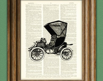 Cool Studebaker Phaeton car beautifully upcycled vintage dictionary page book art print