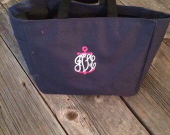 Monogram anchor tote