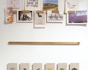Picture & notice rail with magnet set