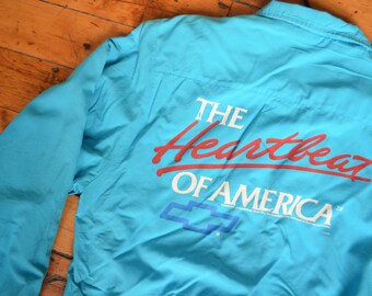 Vintage 80s Chevrolet/Chevy Heartbeat of America Zip-Up Jacket