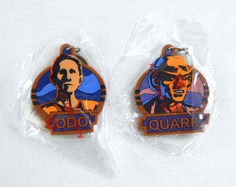 Vintage 1994 Star Trek Deep Space Nine Odo and Quark Keychain Set