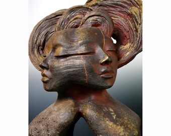 Ceramic Sculpture - "The Dyad" - Twin Souls