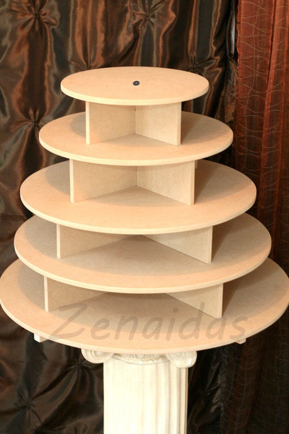 Cupcake Stand 5 Tier Round 180 Cupcakes Threaded Rod and