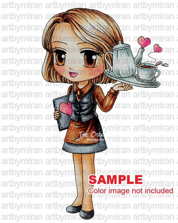 Digital Stamp Love In A Cup152 Digi Coloring