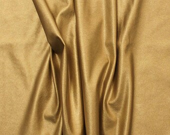 Metallic Gold Matte Faux Vegan Leather Fabric **UK Seller**
