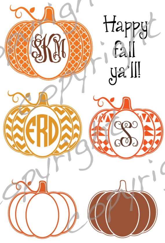 Download aztec pumpkin quatrefoil pumpkin frame monogram cut file
