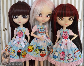 Dress for Blythe, Pullip Doll and Obitsu size M.