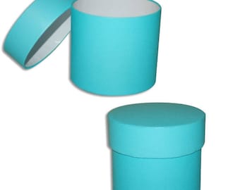 3 Aqua Colored Round Mod Boxes