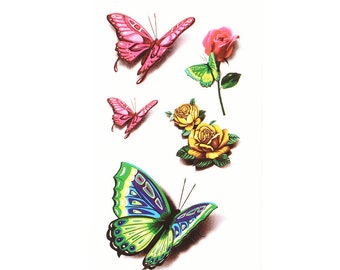 2pc butterfly print temporary tattoo sticker-10514x2