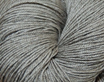 MYS 622 - SIlver-superwash merino,yak, silk yarn -Silver 100 grams 400 yards