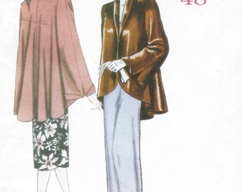 Retro 1940s Womens Swing Jacket Day or Evening OOP Butterick Sewing Pattern B5144 Size 8 10 12 14 Bust 31 1/2 to 36 UnCut Re-Issued Pattern