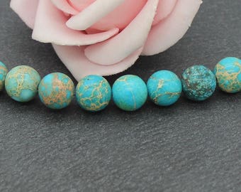 10 round beads 8 mm cyan blue color PG148 reality x