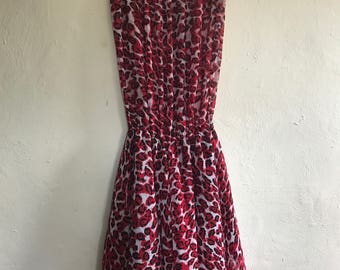 Vintage Animal Print Dress Size 10/12